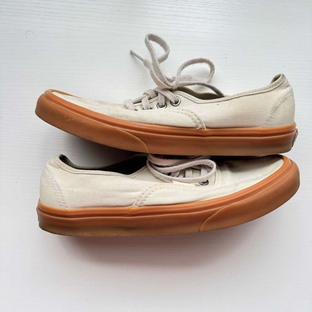 Vans Cream and Gum Authentic Women’s Size 7 Shoe